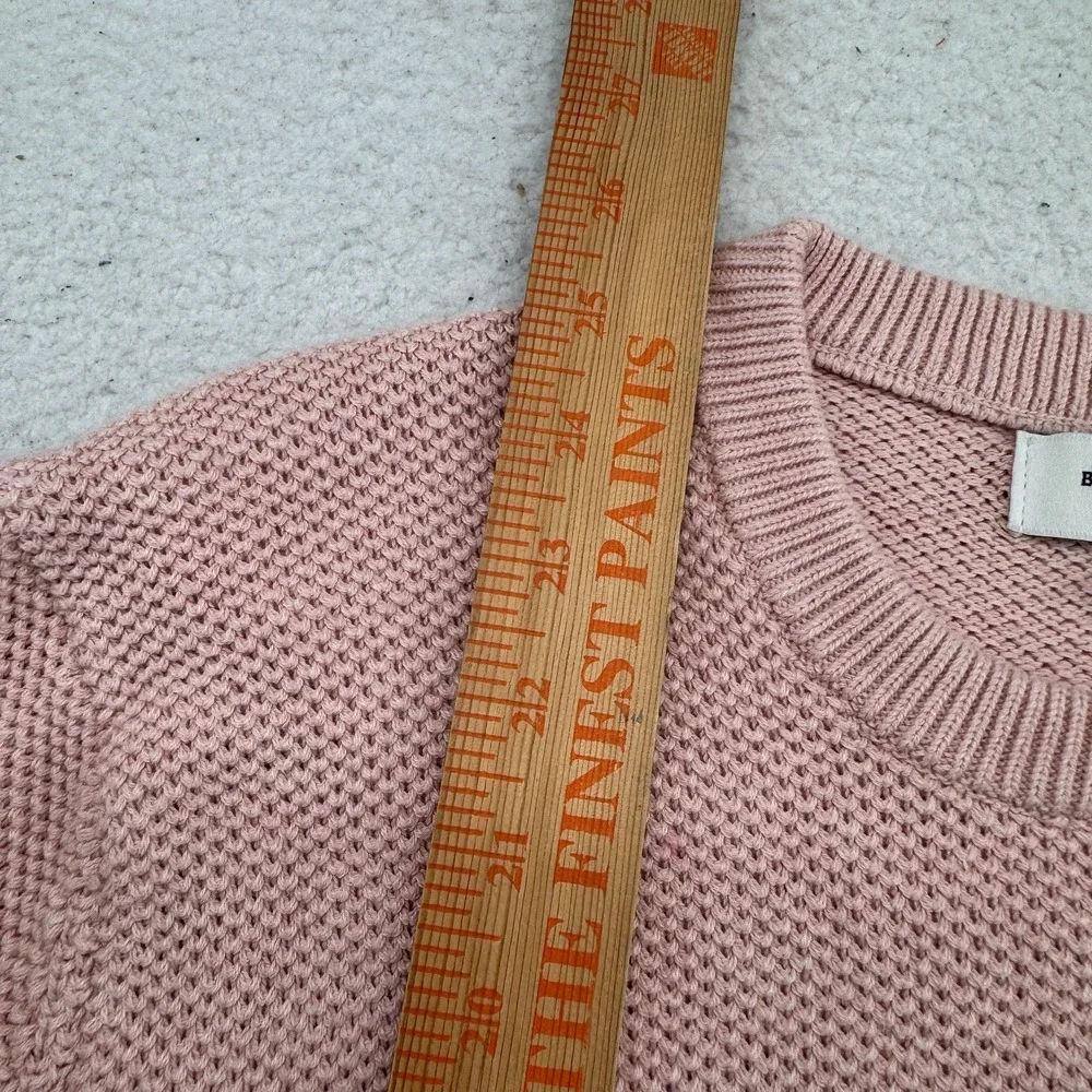 Banana Republic Knit Sweat Mens Large (Fits M) Pink Heavyweight Long Sleeve Warm